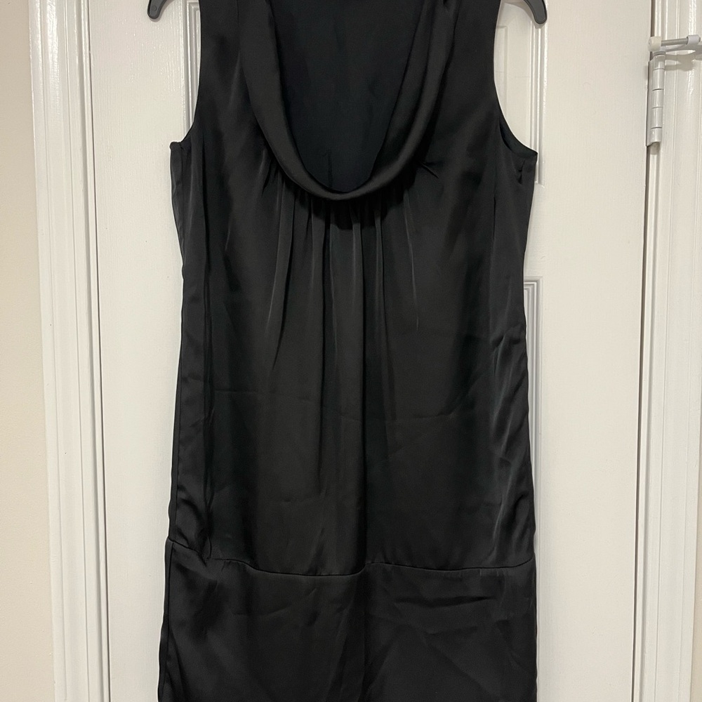 Cowl neck black dress size 6, cocoon-style